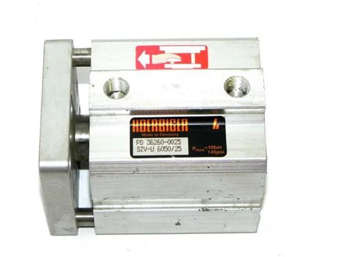 Used HOERBIGER PD 36260-0025 CYLINDER SZV-U PMAX=10BAR 145PSI, 6050/25