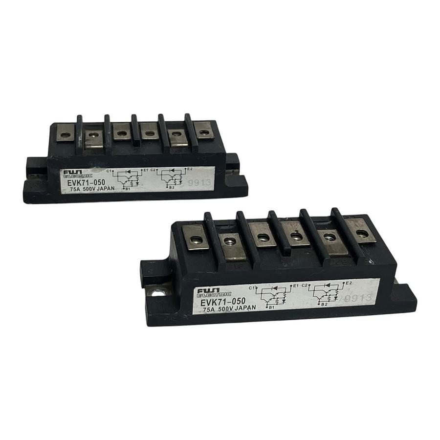 Used Lot of 2 Fuji Electric EVK71-050 Darlington Transistor Modules 75A 500V Used