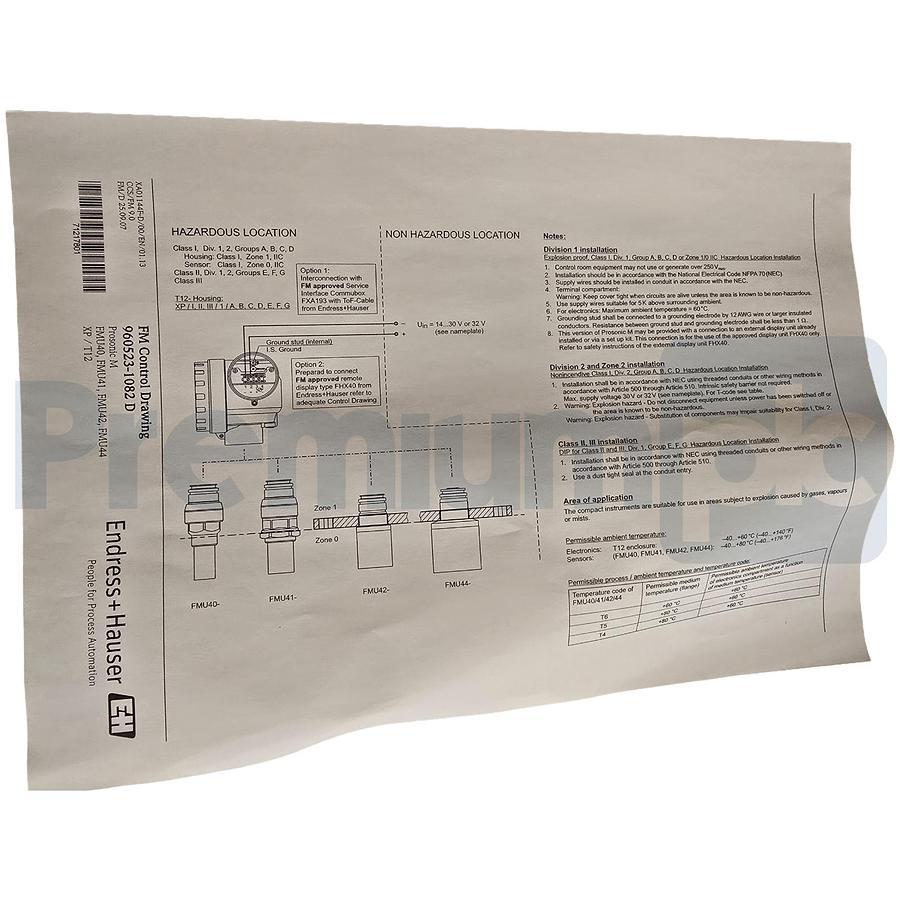 Used ENDRESS+HAUSER E+H FMU40-TYB2C4 Prosonic M ULTRASONIC LEVEL SENSOR 52010286 NSMP