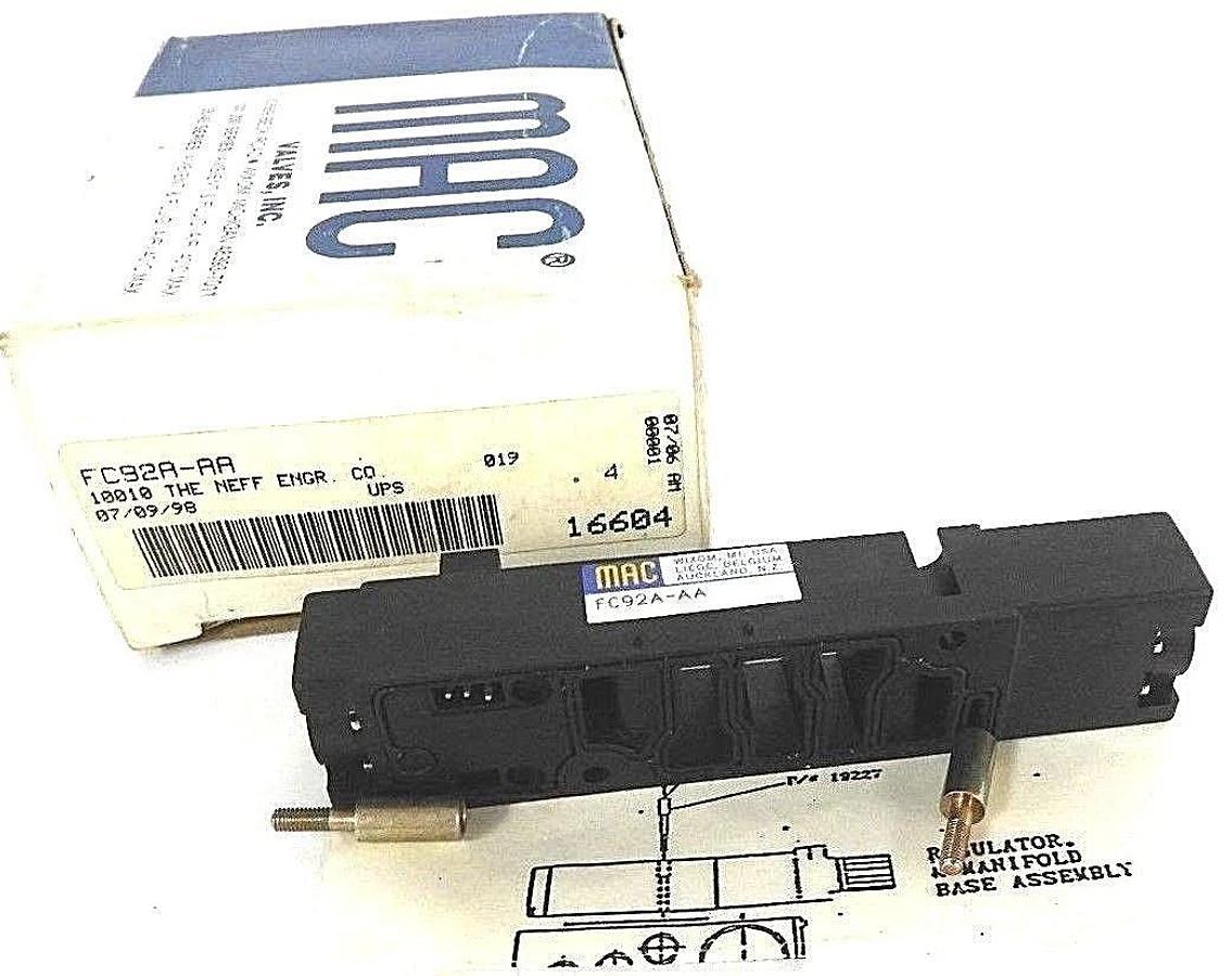 NIB MAC FC92A-AA FLOW CONTROL MANIFOLD FC92AAA