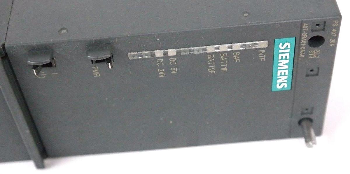 Used NEW SIEMENS SIMATIC S7 6ES7407-0RA01-0AA0 POWER SUPPLY PS407 AC20AS VERSION 1