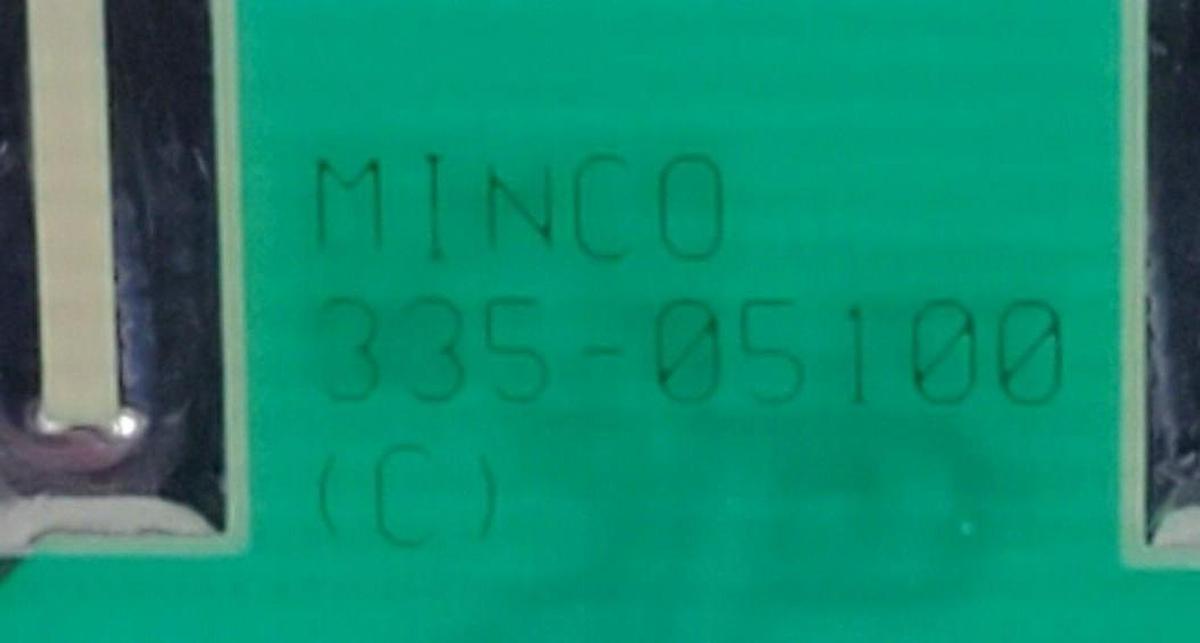 Used MINCO 335-05100 BOARD 33505100