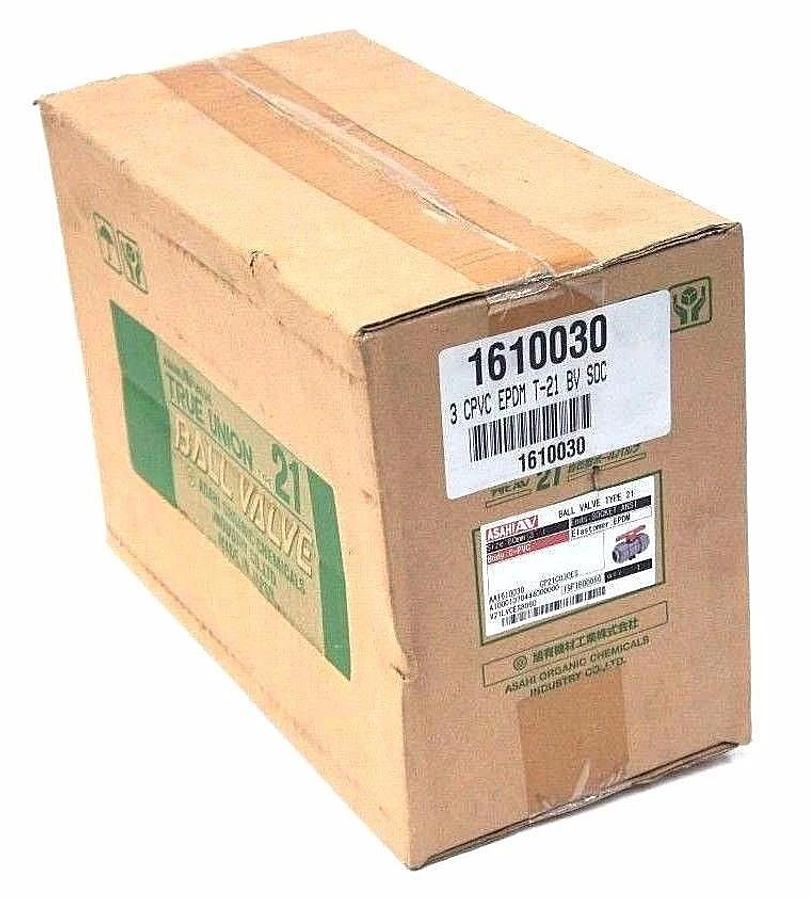 Used NEW ASAHI 1610030 3" CPVC/EPDM/SOC/TU DUO-BLOC 21 BALL VALVE 1610-030 5091A030