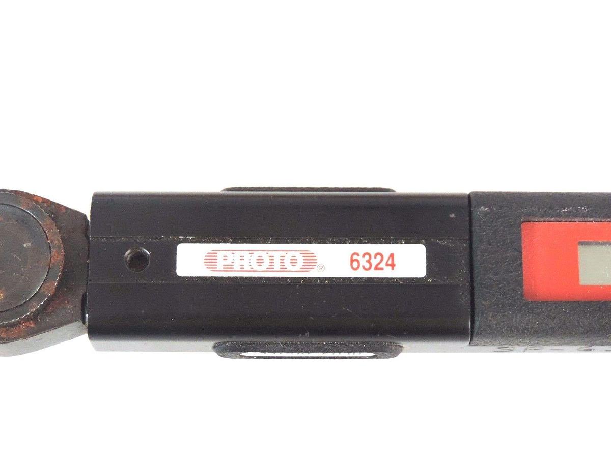 Used PROTO 6324 3/8" DRIVE ELECTRONIC TORQUE WRENCH 3.6-36.9 FT LBS TORQUE SP-6324