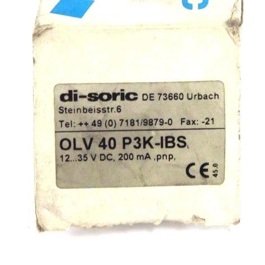 Used NIB DI SORIC OLV 40 P3K-IBS FIBER OPTIC AMPLIFIER 12...35VDC, 200mA, OLV40P3KIBS