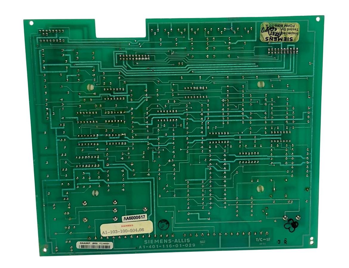 Used SIEMENS ALLIS A1-103-100-504.08 / A1-103-100-504 BOARD A1-401-116-01-029 USNP