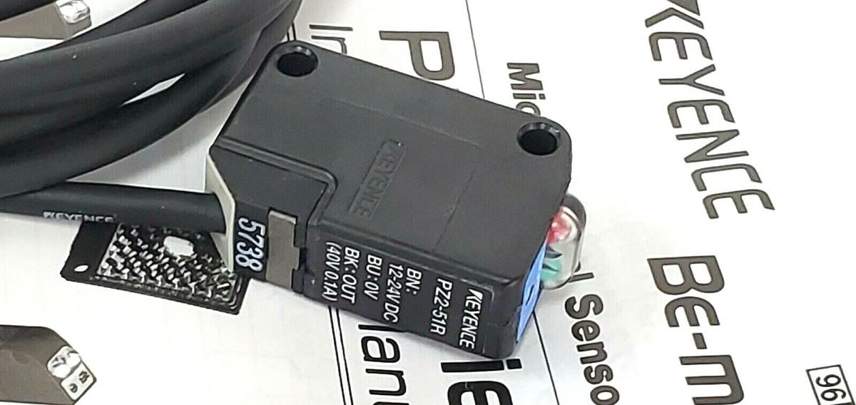 Used NIB KEYENCE PZ2-51 PHOTOELECTRIC SENSOR 7000MM RANGE PZ251, RECEIVER ONLY