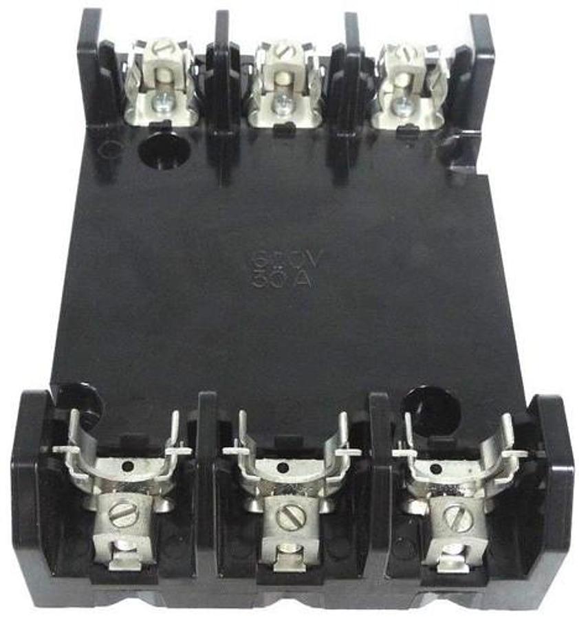 Used NEW LITTELFUSE LR60030-3CR UL CLASS R FUSE BLOCK W/ BOX LUG TERMINAL 600V 30A