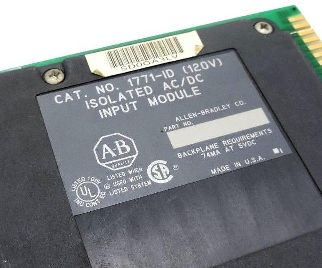 Used ALLEN BRADLEY 1771-ID ISOLATED AC/DC INPUT MODULE 1771ID (120V)