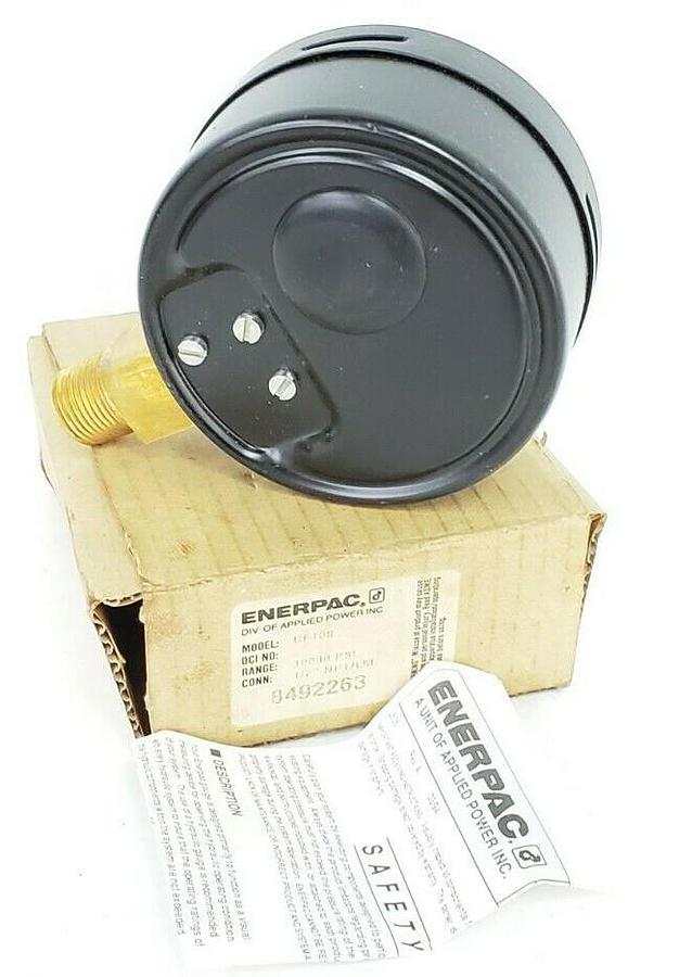 Used NIB ENERPAC GF10S GAUGE RANGE: 10,000 PSI CONN: 1/2'' NPT/LM, 8492263