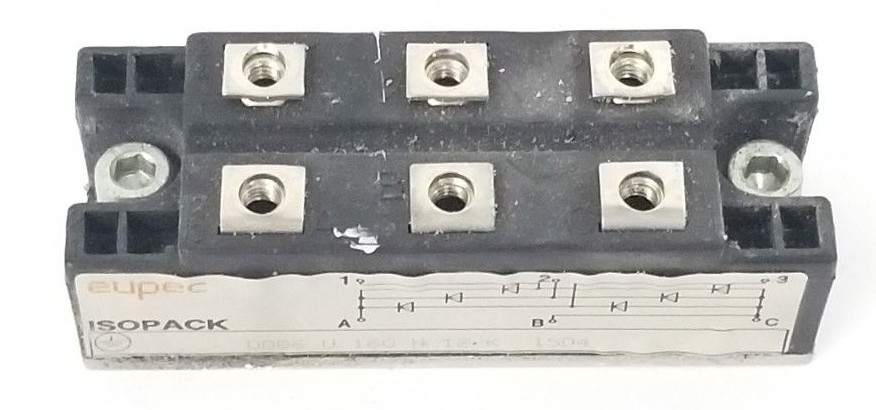 Used AEG EUPEC DDB6-U-160-N-12-K 15D4 ISOPACK BRIDGE RECTIFIER DDB6U160N12K
