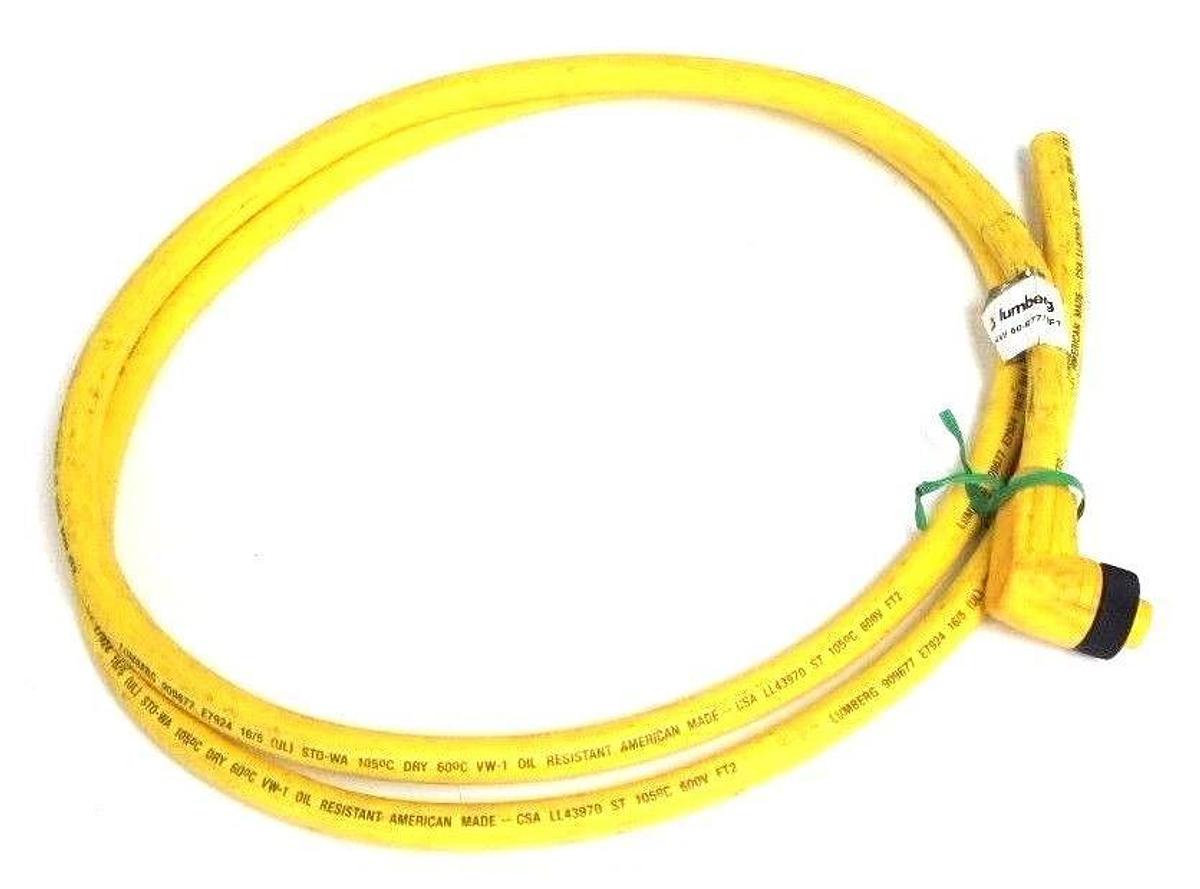 Used LUMBERG RKW-50-677-6FT CABLE 5 PIN FEMALE ELBOW RKW506776FT