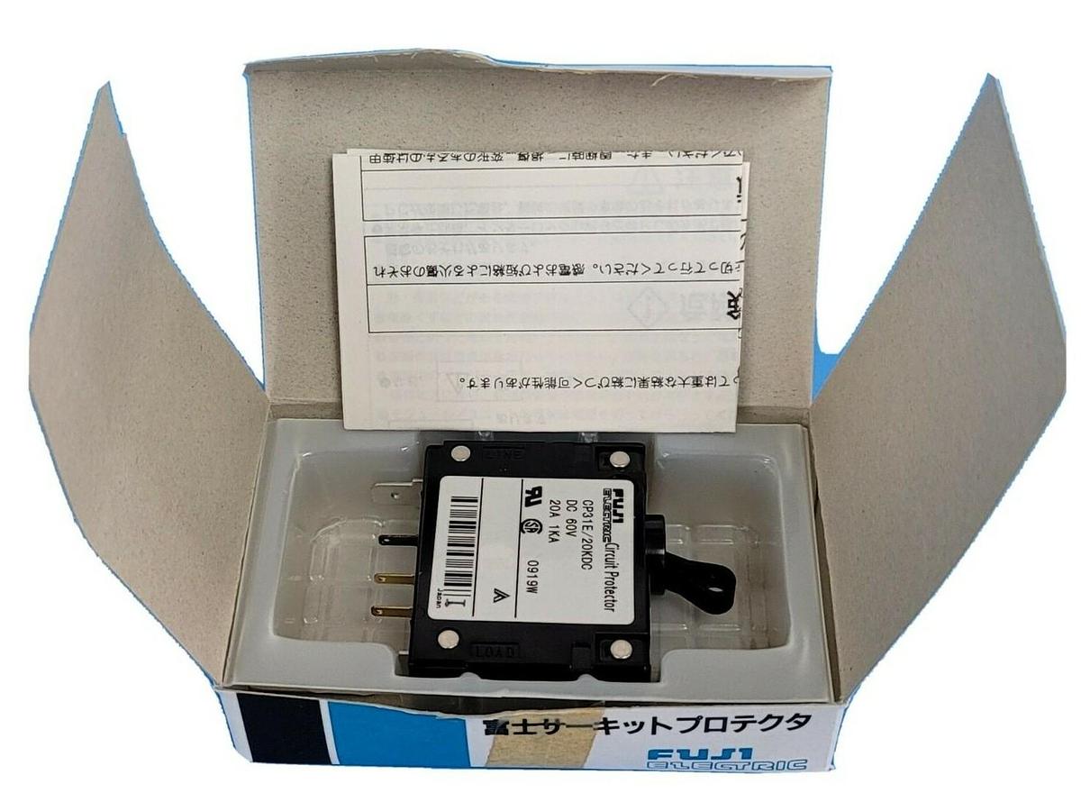NIB FUJI ELECTRIC CP31E/20KDC CIRCUIT PROTECTOR DC 60V 20A 1KA