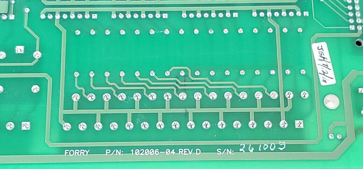 Used FORRY 102006-04 POWER SUPPLY BOARD 10200604 REV. D