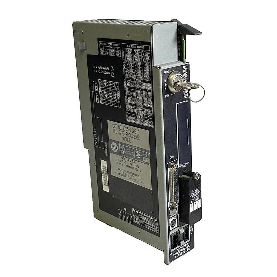 Used ALLEN BRADLEY 1785-L20B /C PLC-5/20 PROCESSOR MODULE F/W. E 96141078 1785L20B