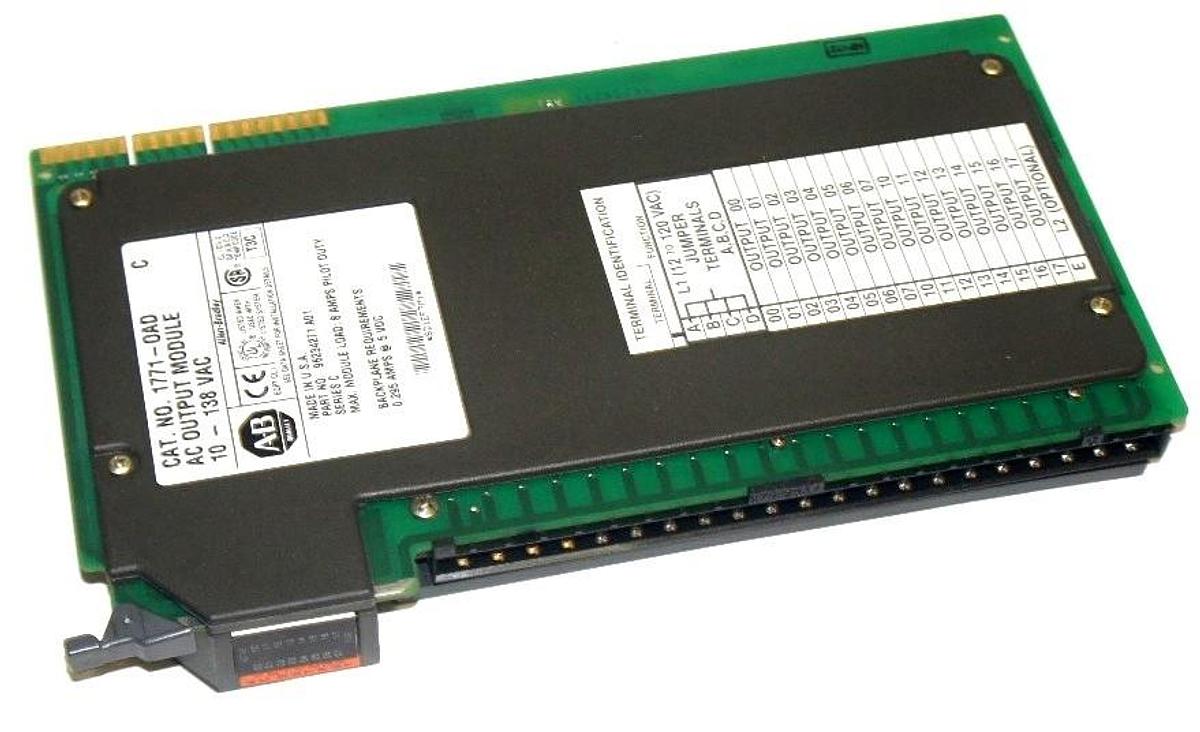 Used ALLEN BRADLEY 1771-OAD C OUTPUT MODULE P/N 96234271 A01 SER C 17710ADC