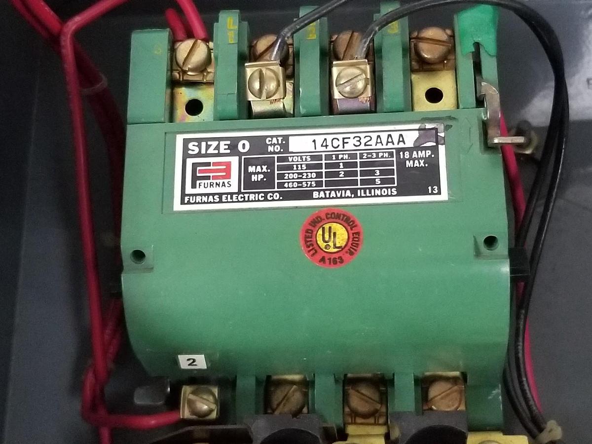 Used FURNAS ELECTRIC 14CF33EA-BA STARTER ASSEMBLY 14CF32AAA 18AMP, B050BTZ13