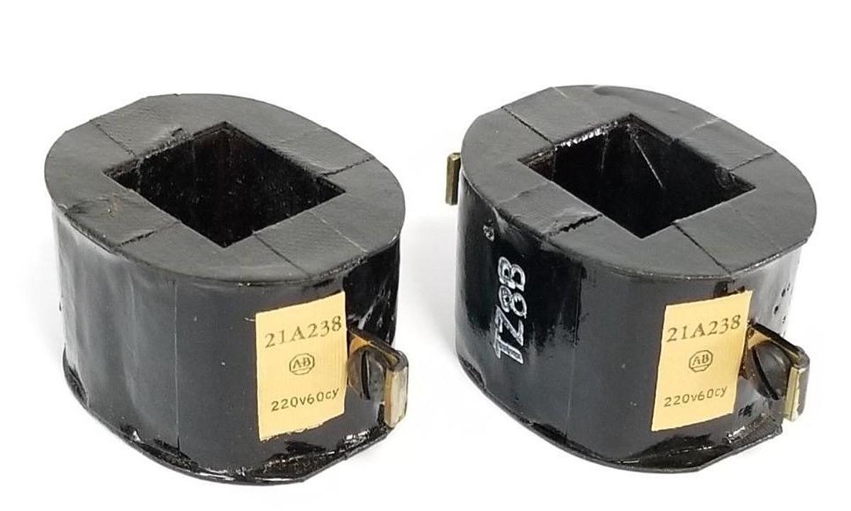 Used LOT OF 2 NEW ALLEN BRADLEY 21A238 COIL 220V 60CY