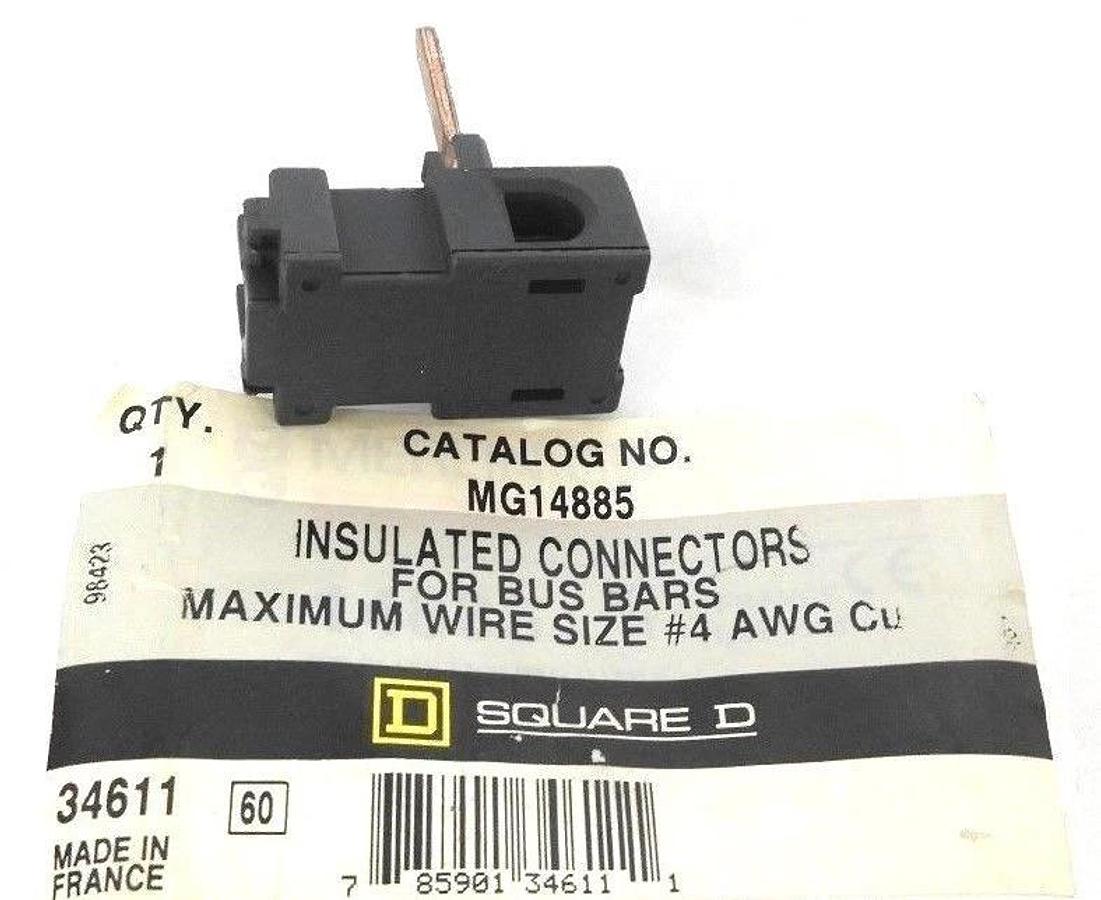 Used NEW SQUARE D MERLIN GERIN MG14885 INSULATED CONNECTORS 34611