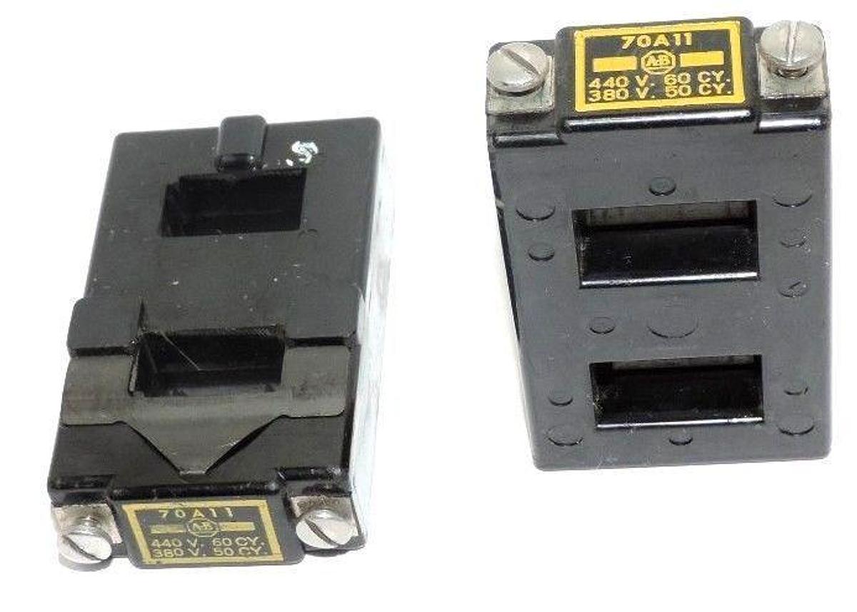 Used LOT OF 2 ALLEN BRADLEY 70A11 COILS 440V 60CY, 380V 50CY