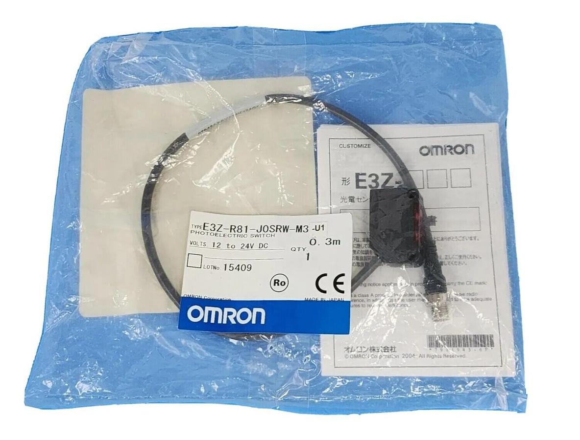 Used NEW OMRON E3Z-R81-J0SRW-M3 PHOTOELECTRIC SENSOR 12 TO 24V DC
