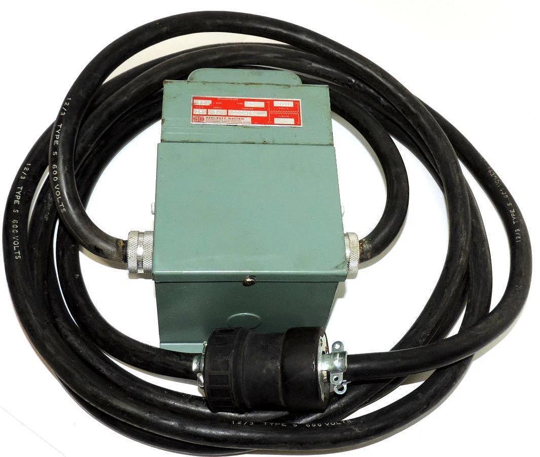 Used HEVI DUTY ELECTRIC CO 1124064 TRANSFORMER WITH HUBBELL TWIST LOCK