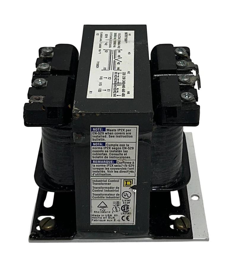 Used SQUARE D SCHNEIDER 9070T150D1 CHASSIS MOUNT CONTROL TRANSFORMER 220-480V USNP