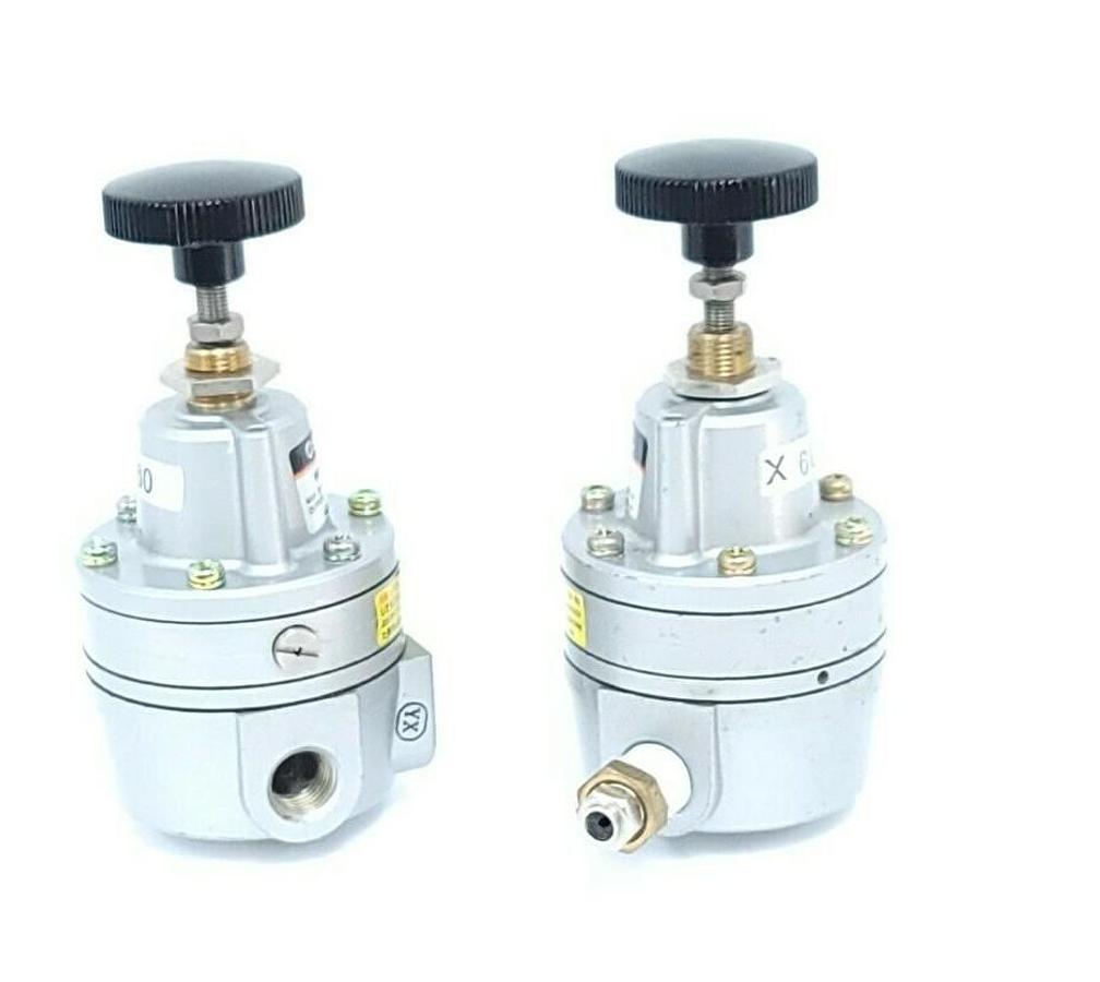 Used LOT OF 2 SMC IR202 PRECISION REGULATORS 0.005~0.7MPa