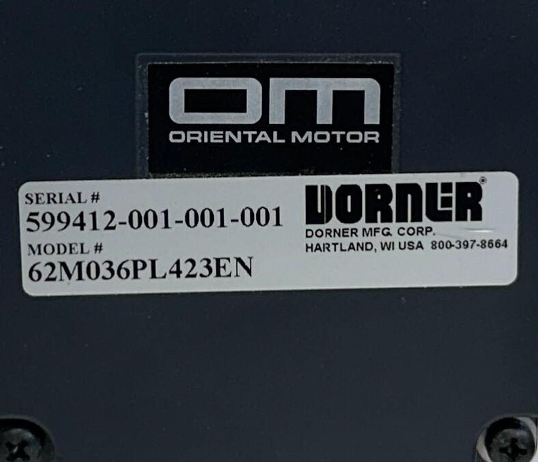 Used DORNER ORIENTAL MOTOR 4IK25GN-SWT2S / 62M036PL423EN BELT GEARMOTOR 3PH NSNP