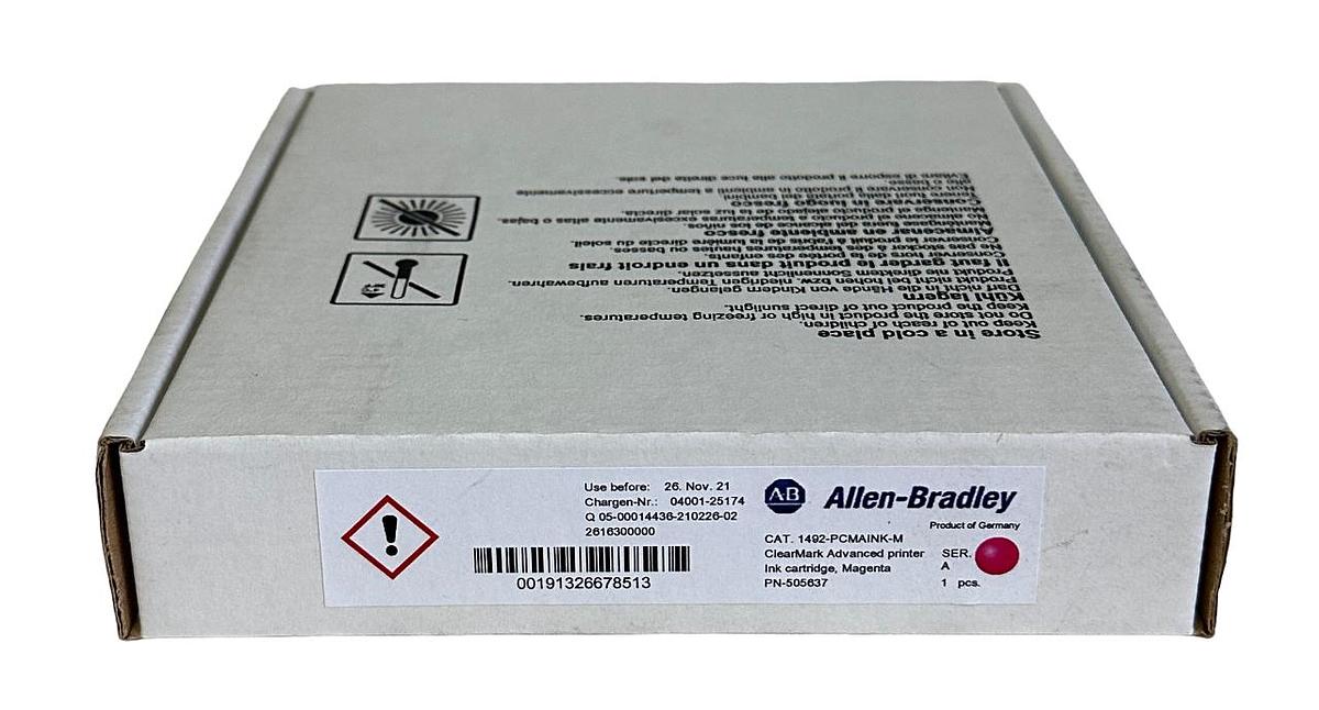 Used NEW ALLEN BRADLEY 1492-PCMAINK-M /A ClearMark PRINTER INK MAGENTA 1492PCMAINKM