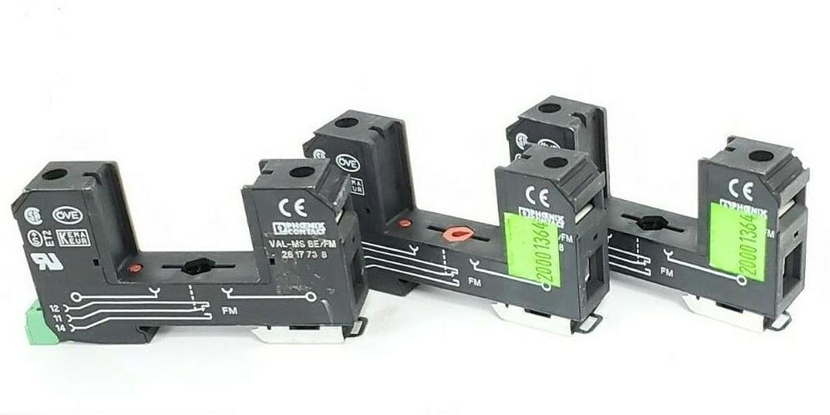 LOT OF 3 PHOENIX CONTACT 2817738 BASE ELEMENTS VAL-MS BE/FM