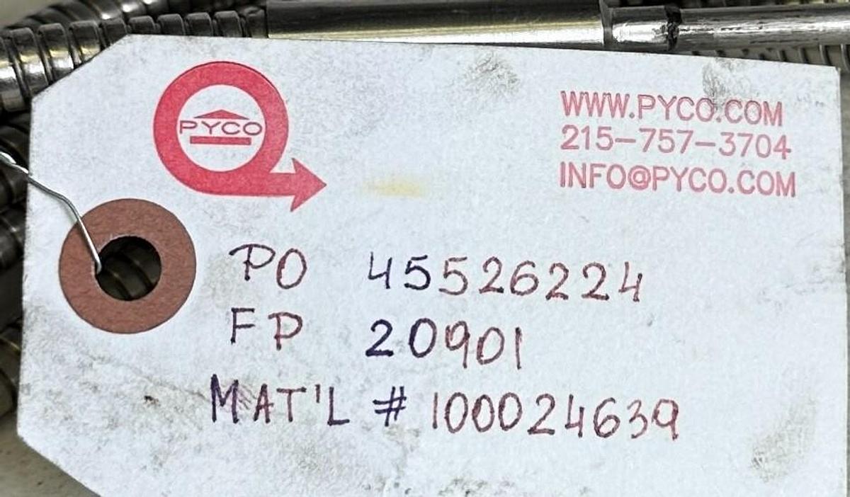 Used NEW PYCO FP 20901 / 45526224 / 100024639 THERMOCOUPLE SENSOR NOS