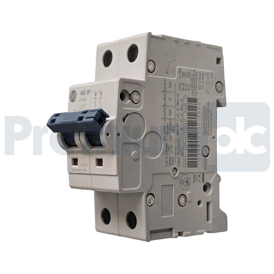 Allen-Bradley 1492-SPM2C040 /D Supplementary Protector 4A 2P Circuit Breaker NEW