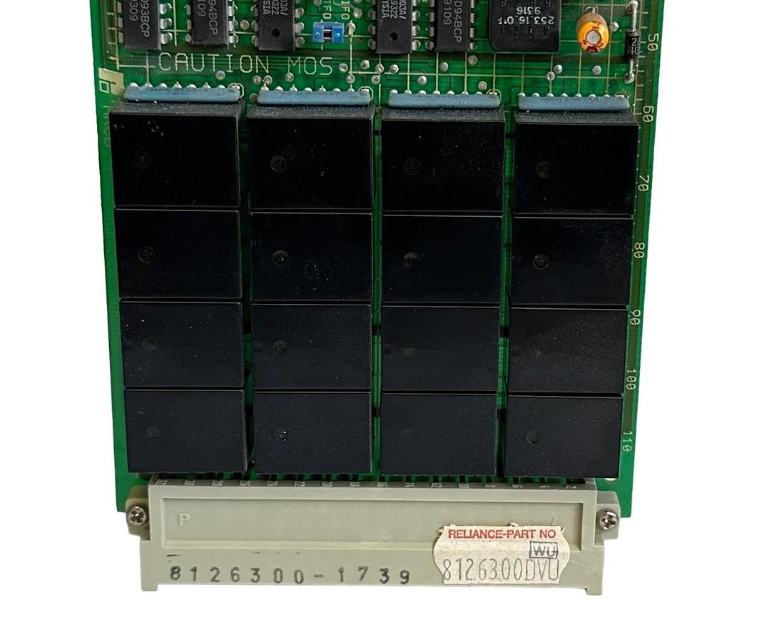 Used RELIANCE ELECTRIC 812.63.00 / 812.63.00DVU CONTACT RELAY OUTPUT MODULE 16-OUT
