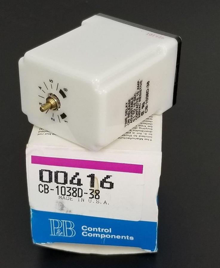 Used NIB POTTER & BRUMFIELD CB-1038D-38 TIME DELAY RELAY 0.1-10SEC, 00416, CB1038D38