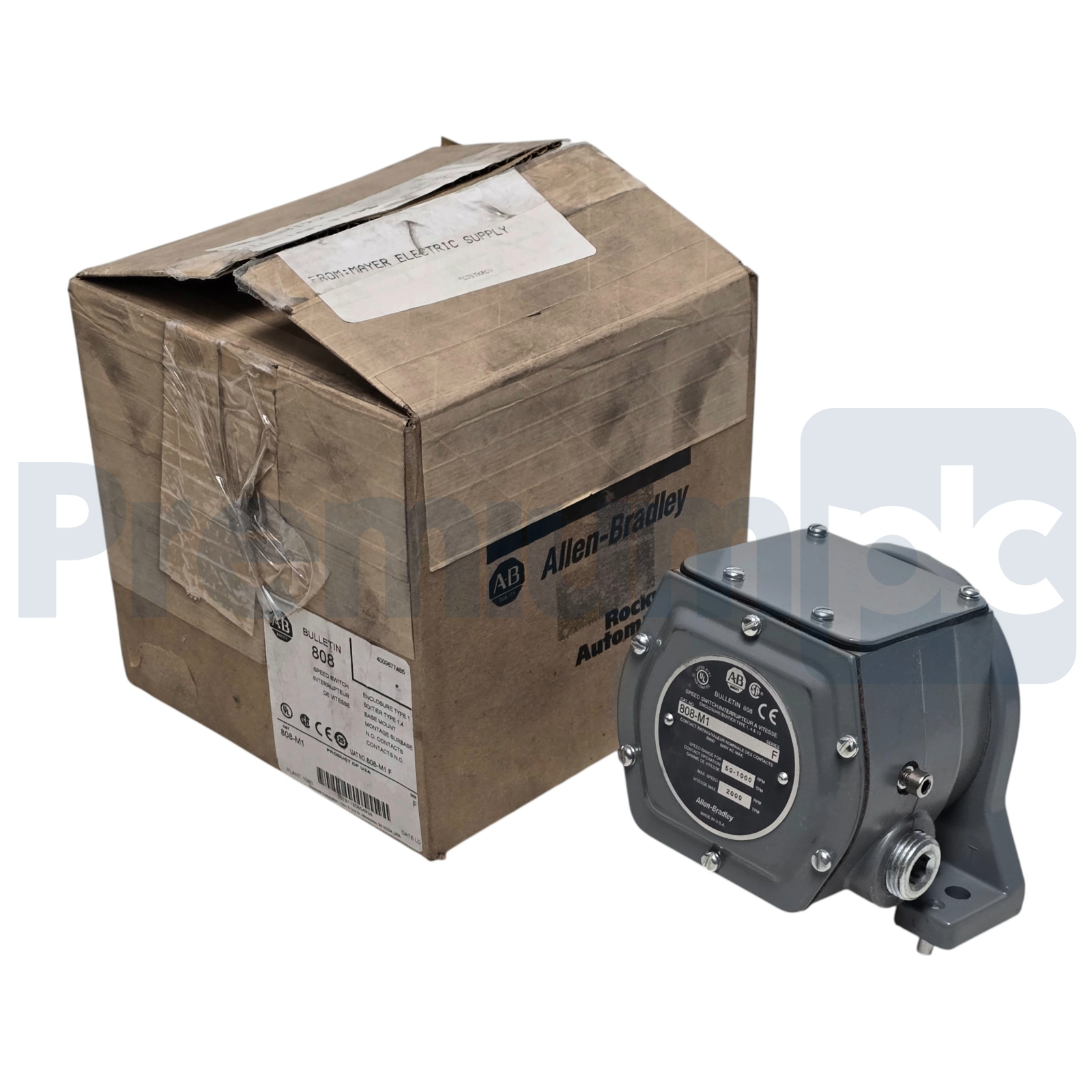 Used Allen Bradley 808-M1 /F Speed Switch Style M High Speed 50-1000RPM 808M1 NSMP