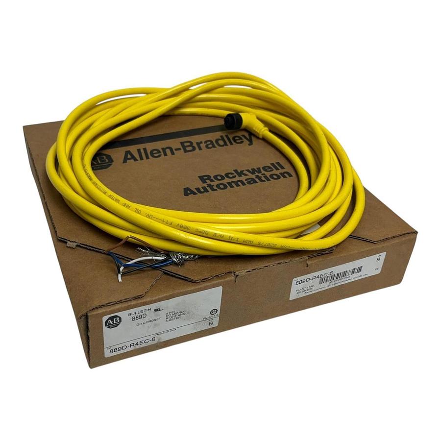 Allen-Bradley 889D-R4EC-6 Bulletin 889D 4-Pin DC Micro Right Angle Cordset 6m