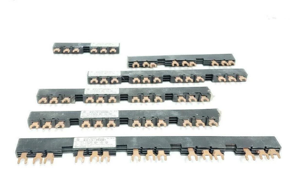 Used LOT OF KLOCKNER MOELLER B3.1/5-PKZM1 3-PHASE LINK BUS BARS B315PKZM1