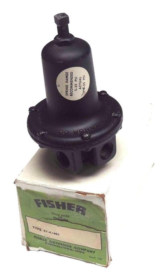 NIB FISHER TYPE 67-4/401 PRESSURE REGULATOR 5-35 PSI ACTUAL 0-35 PSI