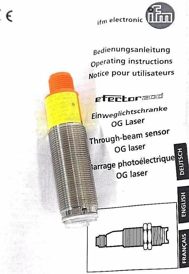 Used NIB IFM EFECTOR OG5068 PHOTOELECTRIC SENSOR OGELFPKG/V4A/US-100
