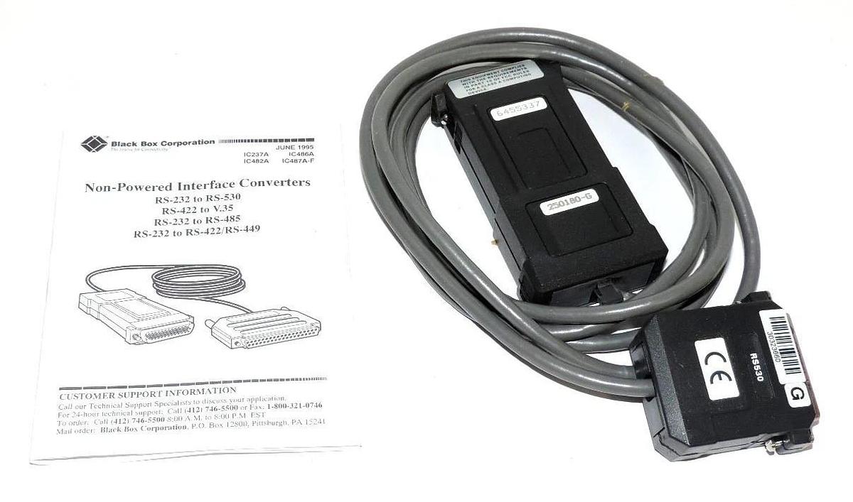 Used NIB BLACK BOX IC 237A-F RS232 TO RS530 INTERFACE CONVERTER