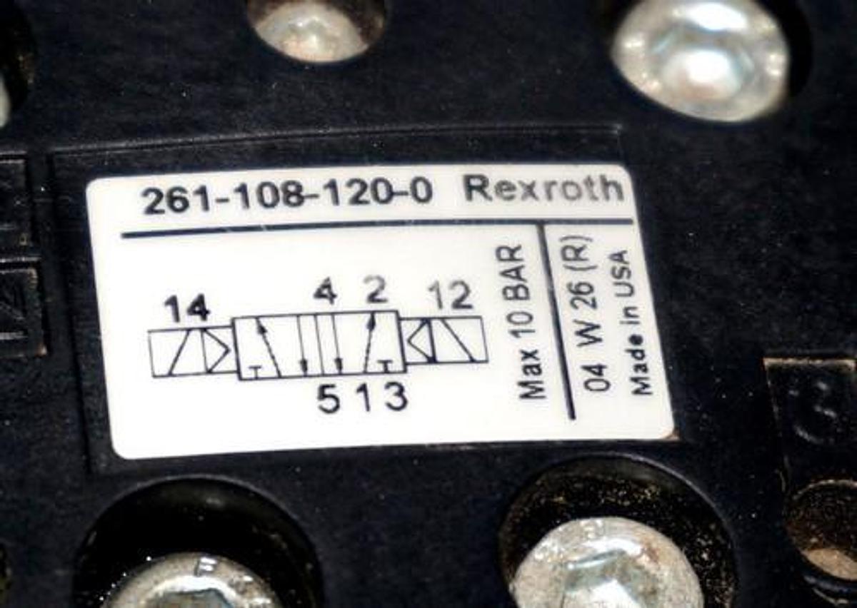 Used NEW REXROTH R480218642 VALVE PLUGIN VER 44 2 W/ 261-108-120-0 VALVE