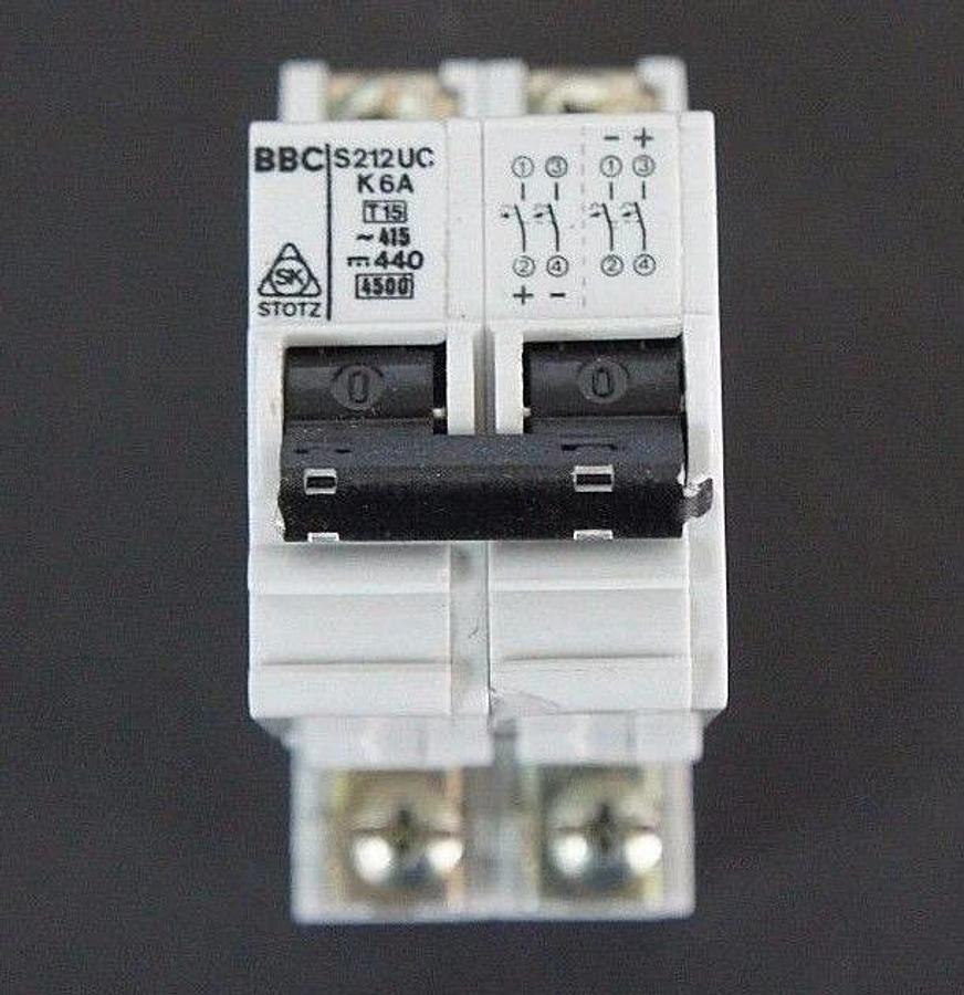 Used STOTZ S212UC-K6A CIRCUIT BREAKER 6AMP, S212UCK6A
