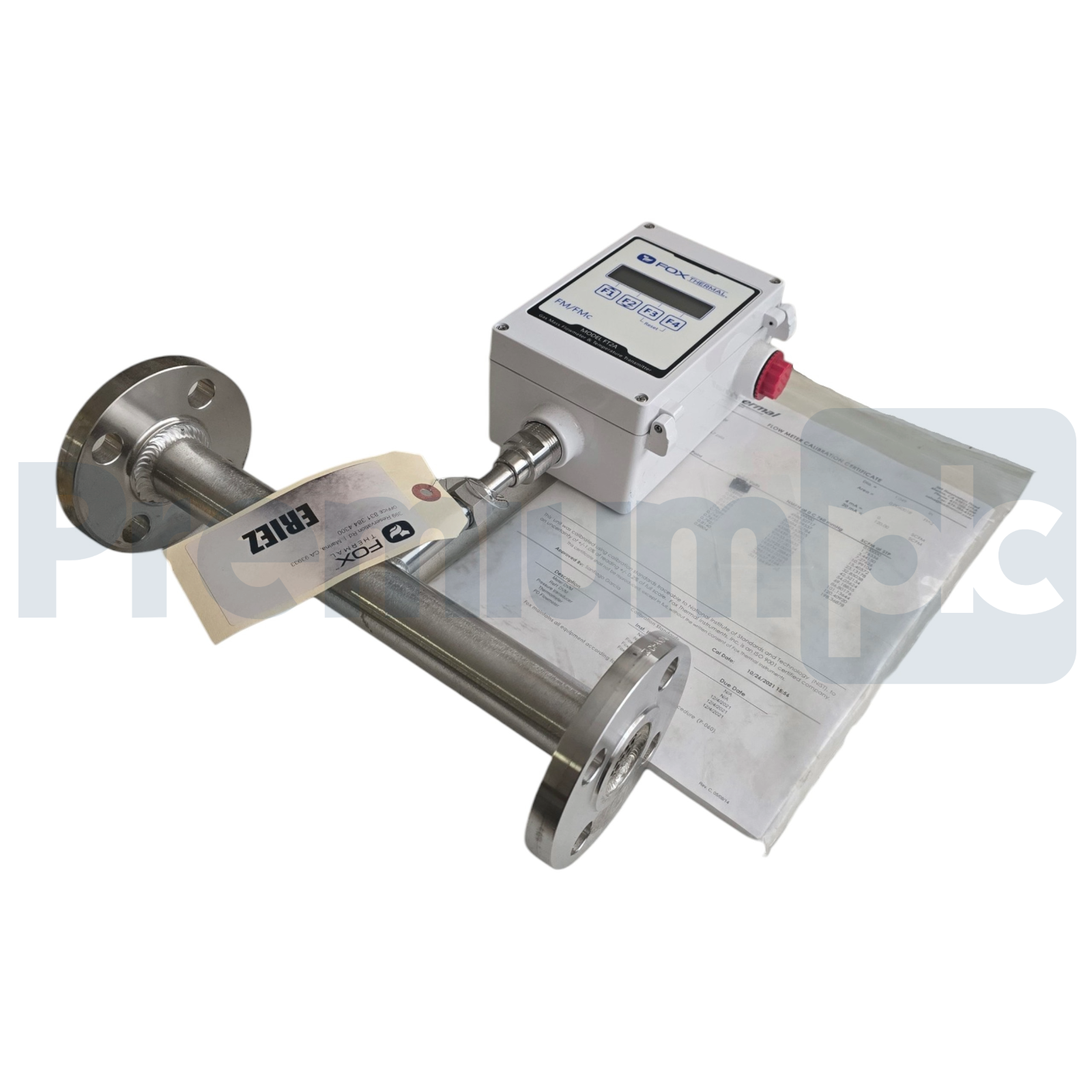 Used Fox Thermal FT2A Inline Thermal Gas Mass Flow Meter FT2A-10F-SS-ST-E1-B0 NSNP