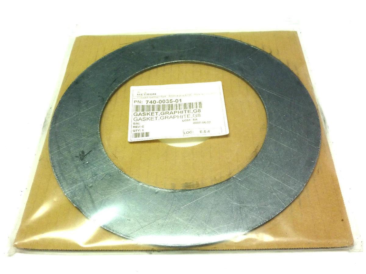 Used NEW METRON 740-0035-01 GRAPHITE GASKET G8 740003501
