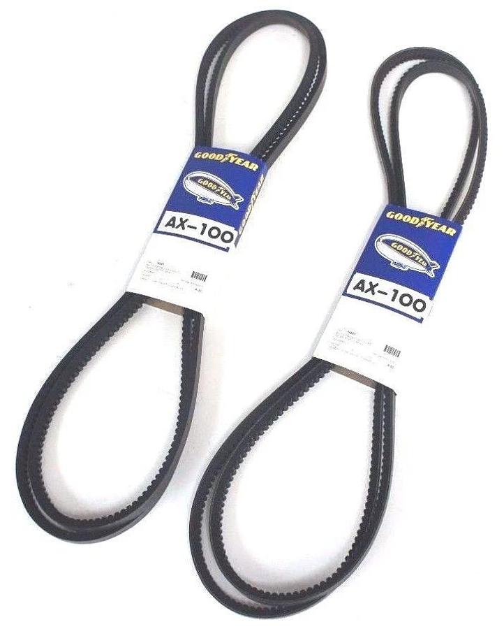 Used LOT OF 2 NEW GOODYEAR AX-100 BELT-V TORQUE FLEX COGGED AX100, 50'' WD 102'' LG