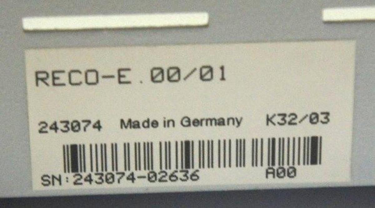 Used INDRAMAT RECO-E.00/01 8-SLOT EXPANSION RACK FOR I/O CARDS, RECOE0001