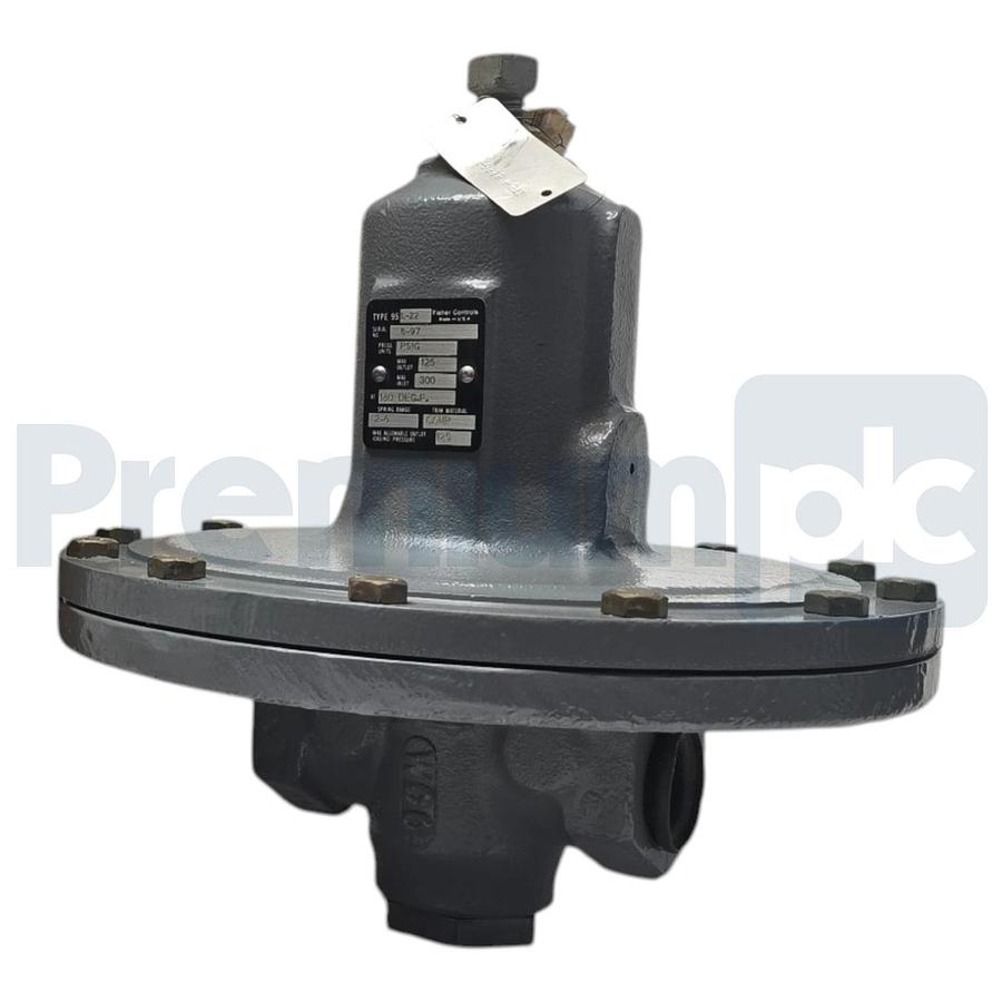 Fisher Controls 95L-22 Pressure Regulator In/Out 125/300PSI Range 2-6 PSI 1" NPT