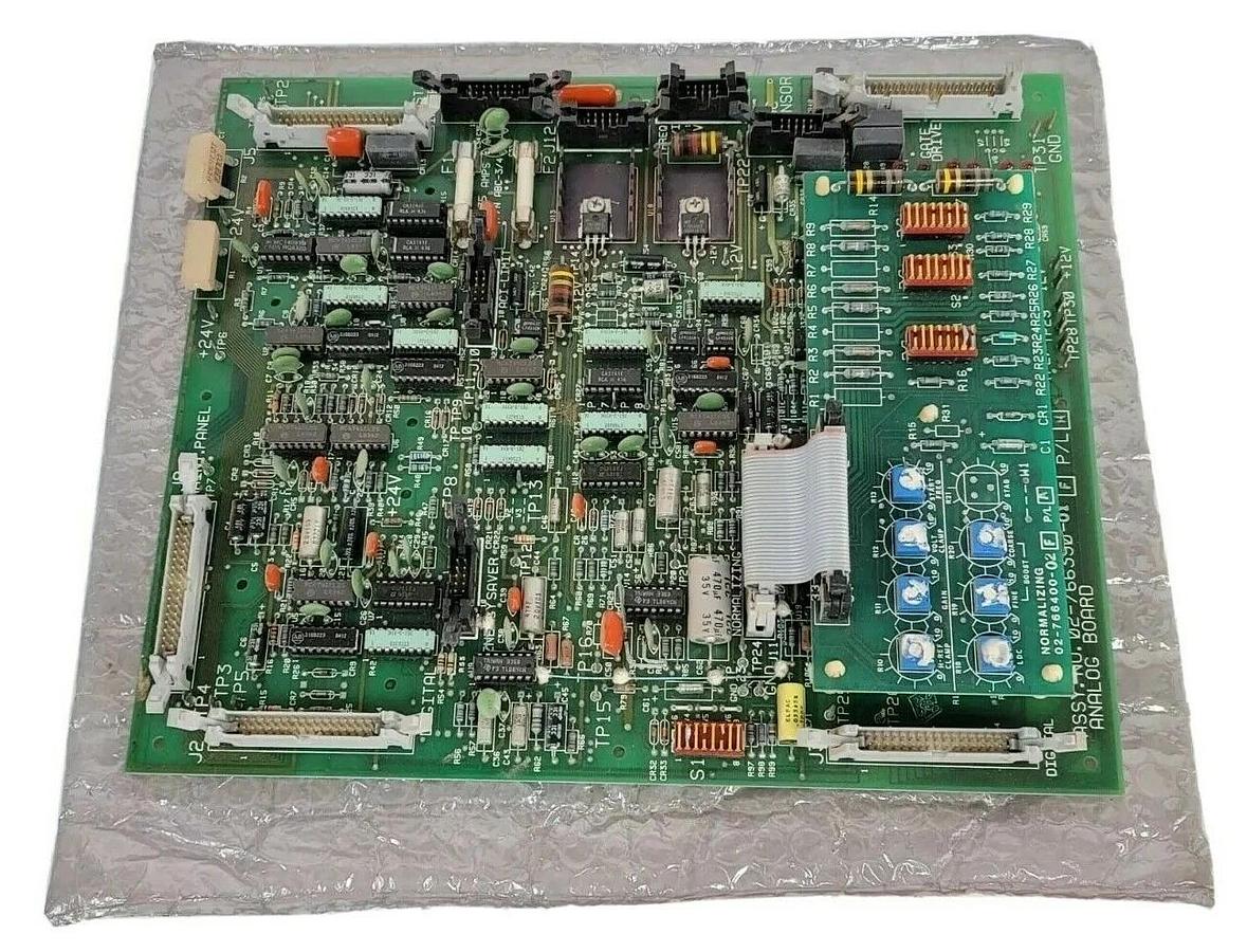 Used NIDEC CORP 02-766390-01 ANALOG BOARD W/ 02-766400-02 NORMALIZING BOARD