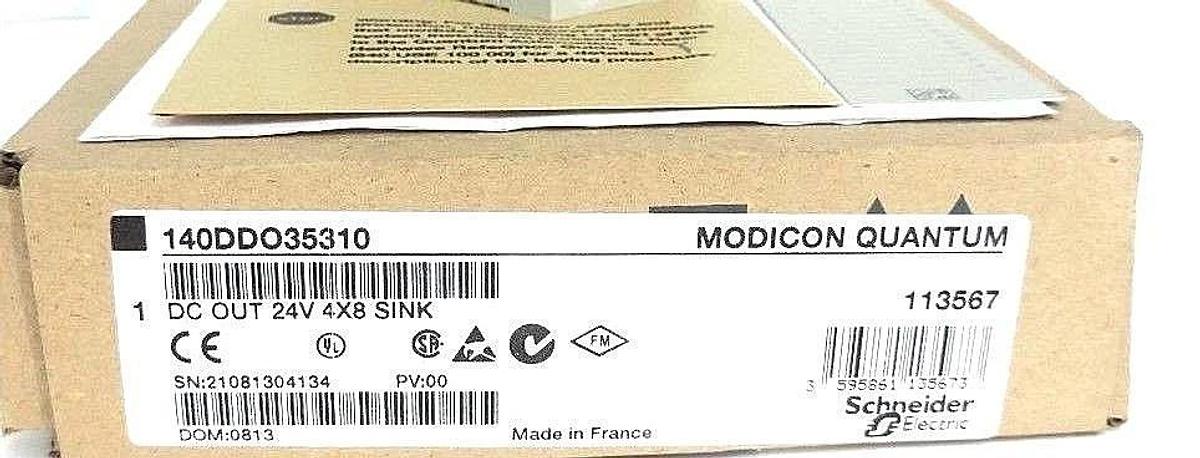 Used NIB SCHNEIDER MODICON 140DDO35310 DC OUT 24V 4X8 SINK MODULE 140-DDO-353-10